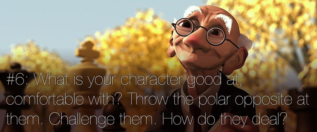 22 reglas de narrativa pixar 6 Con qué está cómodo tu personaje