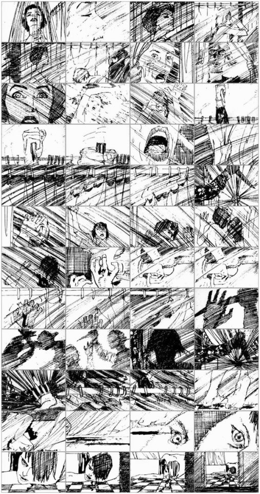 Psicosis (1960) Storyboard por: Saul Bass